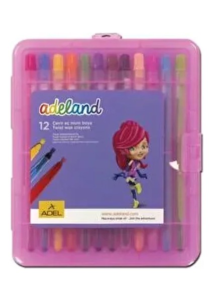 Adel 12LI Çevirmeli Mum Boya