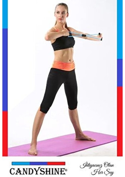 Pilates Egzersiz Bandı Aerobik Yoga Ayak Kol Direnç Lastiği indirimleri