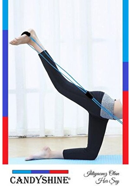 Pilates Egzersiz Bandı Aerobik Yoga Ayak Kol Direnç Lastiği