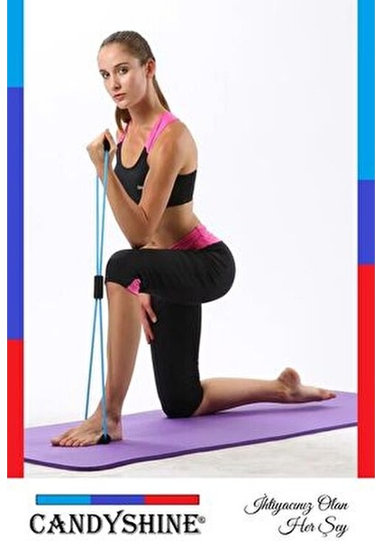 Pilates Egzersiz Bandı Aerobik Yoga Ayak Kol Direnç Lastiği