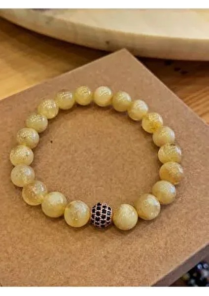 Doğal Sitrin Taşı Bileklik