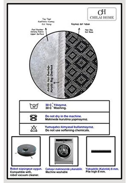 Tıger Djt Çap 100 Cm Banyo Halısı modelleri