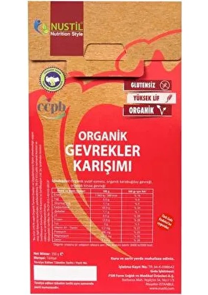Glutensiz ve Organik Gevrekler Karışımı 250GR fiyatları