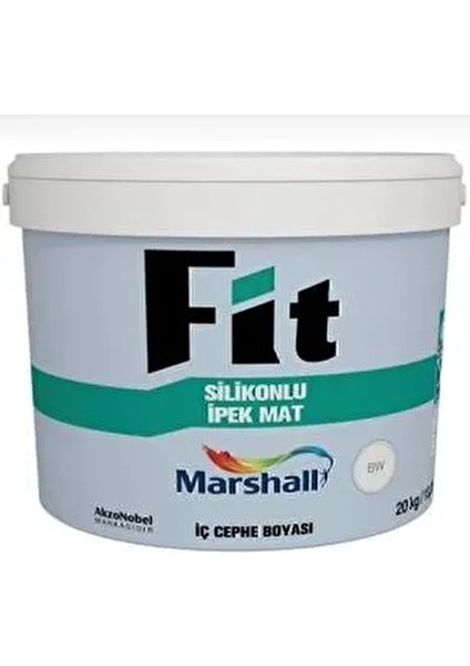 Fit Silikonlu Sedef Işıltısı Rengi Ipek Mat Silinebilir Iç Cephe Duvar Boyası 20 kg