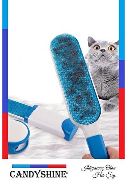 Kendini Temizleyen Kedi Köpek Tüy Kıl Toz Toplayıcı Temizleyici Kendinden Temizlemeli Fırça Seti