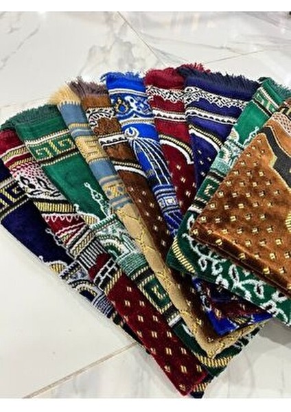 Desenli Saçaklı Hediyelik Bohçalık 10 Adet Spinger Seccade Seti fiyatları