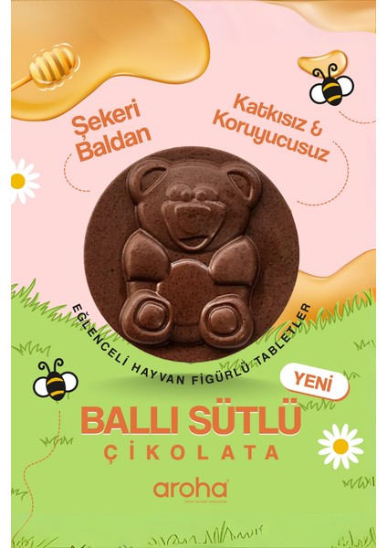Kids - Ballı Sütlü Çikolata 28 gr | Şekeri Baldan modelleri