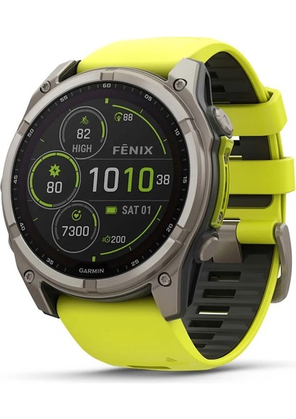 Fenix 8 - 51 Mm, Solar, Sapphire - Titanyum, Amp Sarı/grafit Silikon Kayışlı