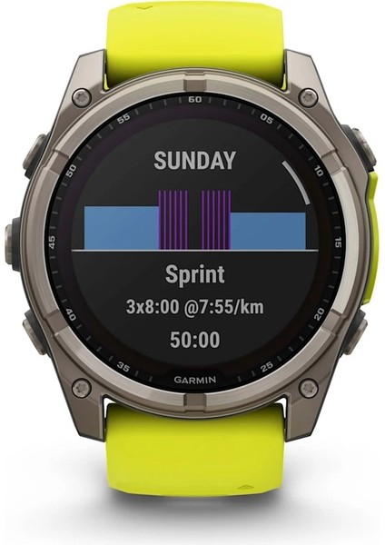 Fenix 8 - 51 Mm, Solar, Sapphire - Titanyum, Amp Sarı/grafit Silikon Kayışlı modelleri