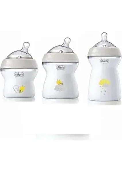 Natural Feeling Pp 3'lü Yenidoğan Biberon Seti Desen İtalya Menşeli