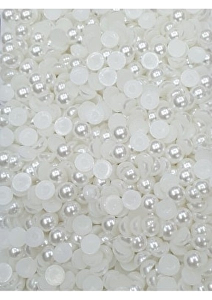 Yarım İnci 8 mm Kırık Beyaz Renkli 100 gr 700 Adet Dekoratif Malzeme modelleri
