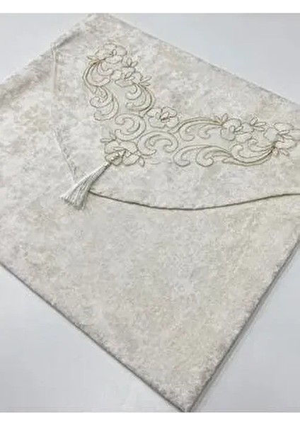 Püsküllü Güpürlü Işlemeli Lüks Kadife Zarf Bohça 1 Parça Çeyizlik Model