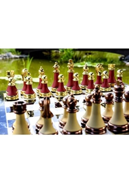 Premium Satranç Takımı, Eşsiz Metal ve Mermer Desenli Satranç Takımı, Metal Satranç modelleri