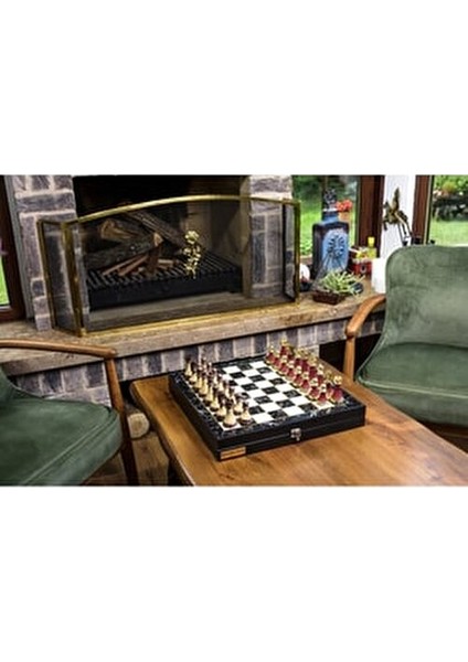 Premium Satranç Takımı, Eşsiz Metal ve Mermer Desenli Satranç Takımı, Metal Satranç indirimleri