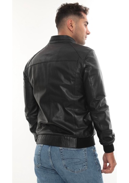 DERİMONTAYA Hakiki Kuzu Derisi Siyah Erkek Beli Lastikli fiyatları