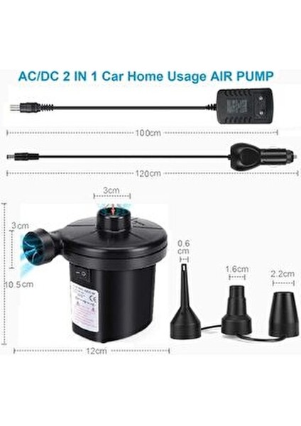 220V Elektrikli Sorelis Hava Pompası Şişme Yatak Bot Simit Şişme Koltuk Deniz Yatağı Pompa Air Pump modelleri