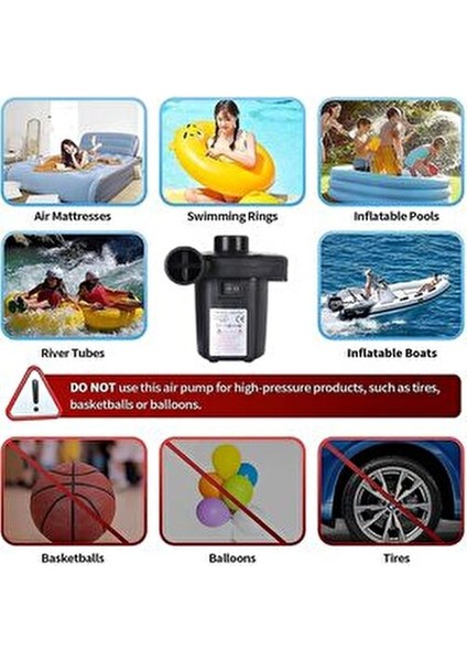220V Elektrikli Sorelis Hava Pompası Şişme Yatak Bot Simit Şişme Koltuk Deniz Yatağı Pompa Air Pump indirimleri