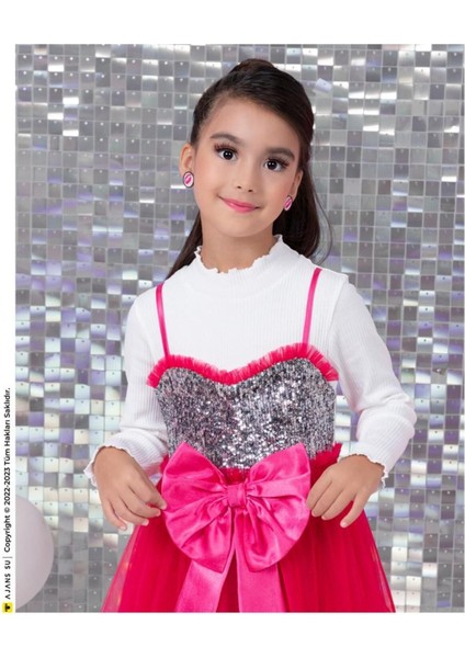Kız Çocuk Tek Parça Elbise, Tüllü ve Payetli Balo Mezuniyet Barbie Konsepti fiyatları