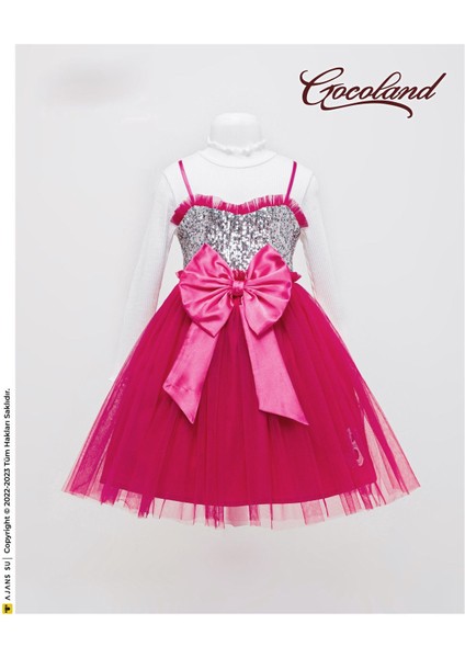 Kız Çocuk Tek Parça Elbise, Tüllü ve Payetli Balo Mezuniyet Barbie Konsepti modelleri
