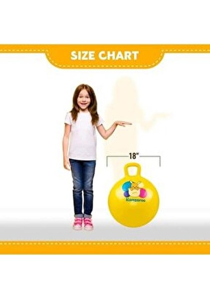 Pompa Turuncu Zıp Zıp Kanguru Top Zıplama Topu Çocuk Pilates 90 kg Taşıma Pompa