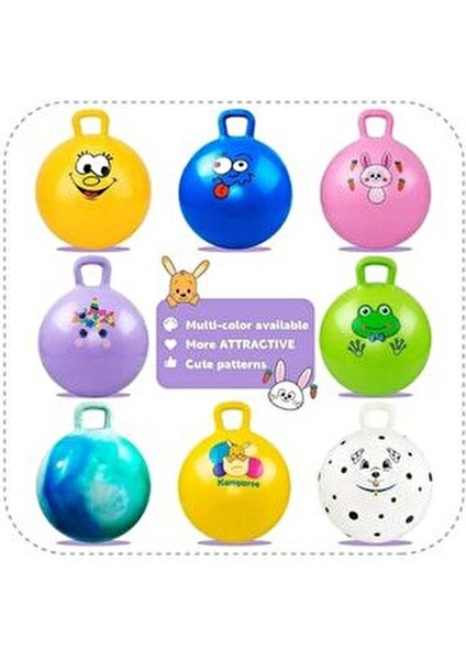 Pompa Turuncu Zıp Zıp Kanguru Top Zıplama Topu Çocuk Pilates 90 kg Taşıma Pompa