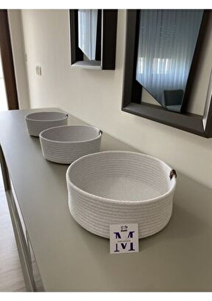 Hasır Sepet Takımı - 3'lü Çok Amaçlı Düzenleyici Set - El Yapımı Banyo ve Mutfak Organizeri fiyatları