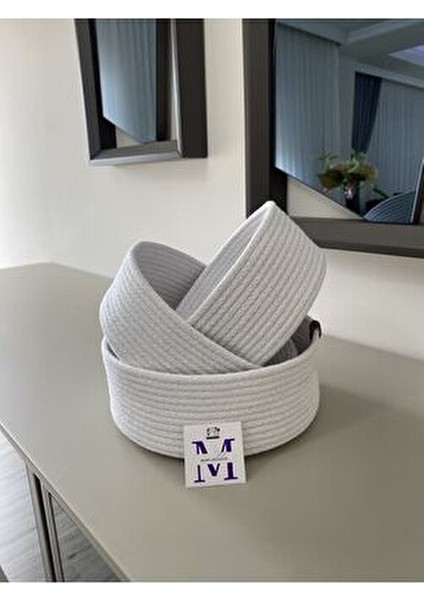 Hasır Sepet Takımı - 3'lü Çok Amaçlı Düzenleyici Set - El Yapımı Banyo ve Mutfak Organizeri fırsatları