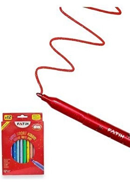 Simli Keçeli Kalem 12 Renk fiyatları