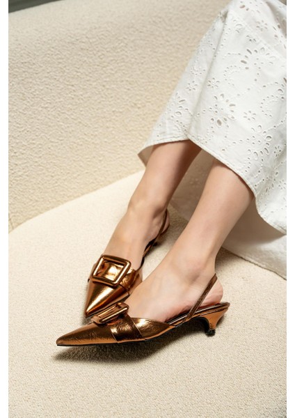 Nicole Bakır Tokalı Kadın Topuklu Ayakkabı fiyatları