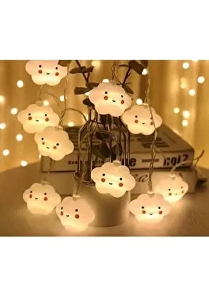 Şirin Bulut 10LU LED Aydınlatma Çocuk Odası Yatak Dekorasyon Lamba Işığı