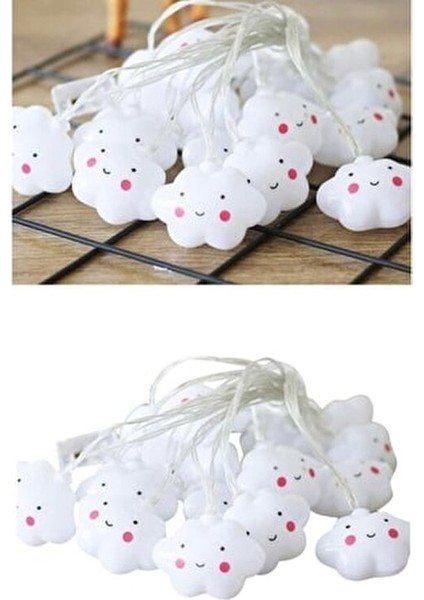 Şirin Bulut 10LU LED Aydınlatma Çocuk Odası Yatak Dekorasyon Lamba Işığı fırsatları