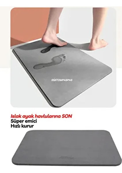Diatom Süper Emici Sihirli Hijyenik Paspas Diatomite Mat Diatom Banyo Abdest Paspası