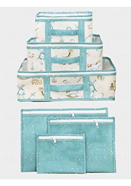 Bebek 6’lı Seyahat Seti,bebek Bakım Çantası Seyahat Bebek Hurcu Hastane Çıkışı Seti Düzenleyici modelleri