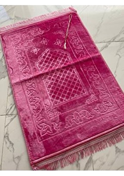 Lüks Kalın Yumuşak Peluş Kaymaz Taban Özellikli Hediyelik Çeyizlik Seccade Tesbih modelleri