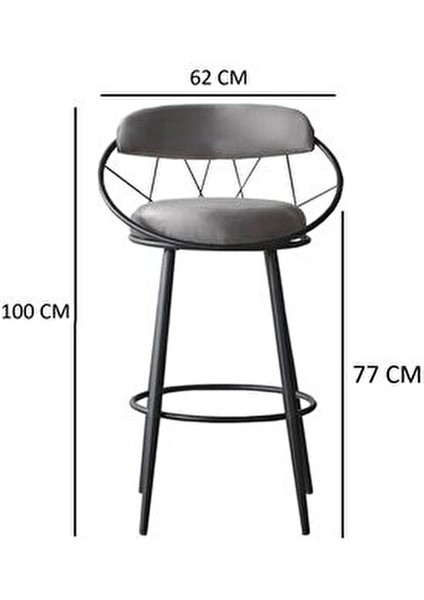 Relax Plus Tel Sandalye Modern Tasarım Kadife Oturumlu Mutfak-Cafe Metal Gövde fiyatları