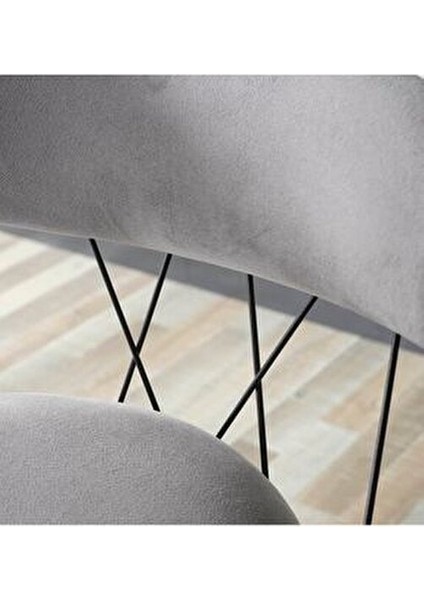 Relax Plus Tel Sandalye Modern Tasarım Kadife Oturumlu Mutfak-Cafe Metal Gövde modelleri