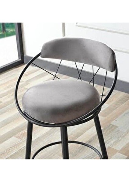 Relax Plus Tel Sandalye Modern Tasarım Kadife Oturumlu Mutfak-Cafe Metal Gövde indirimleri