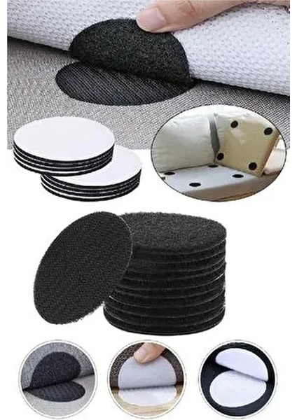 10 Adet Halı Kilim Nevresim Örtü Kaydırmaz Minder Cırt Bant Seti Yapışkanlı Halı Kaydırmaz