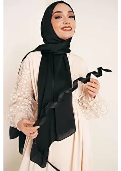 Parlak Saten Dokulu Kutaycollection Tesettür Abiye Şifon Şal.