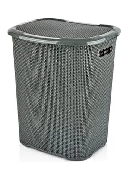 Gri Kirli Çamaşır Sepeti 52 Lt