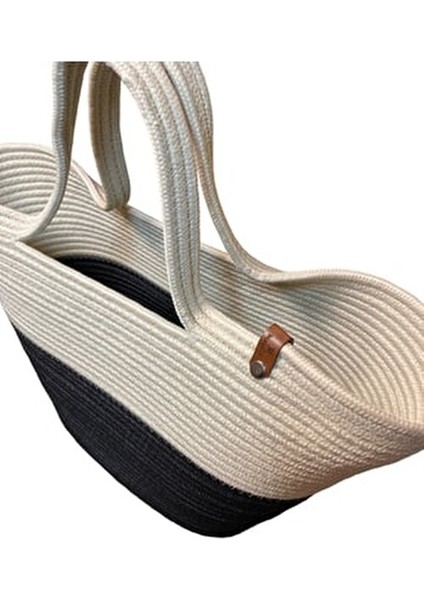 Jüt Hasır Görünümlü Plaj Çantası Polipropilen Materyal Çiçekli Desen Kadınlar İçin modelleri