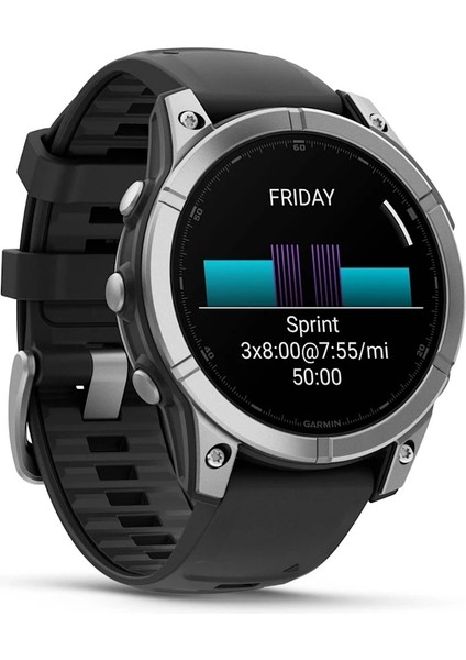 Fenix E – 47 mm Amoled Paslanmaz Çelik Siyah Silikon Kayışlı modelleri