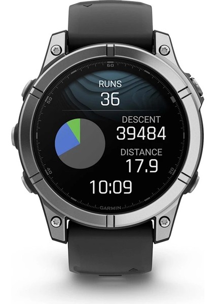 Fenix E – 47 mm Amoled Paslanmaz Çelik Siyah Silikon Kayışlı