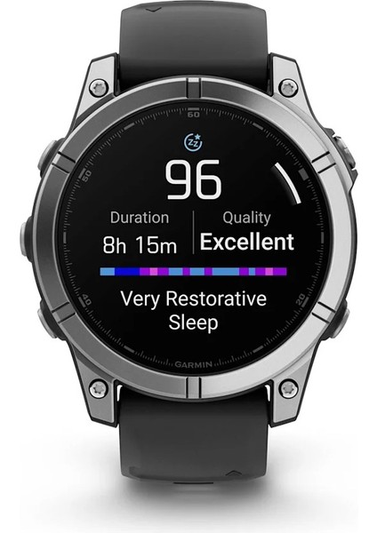 Fenix E – 47 mm Amoled Paslanmaz Çelik Siyah Silikon Kayışlı