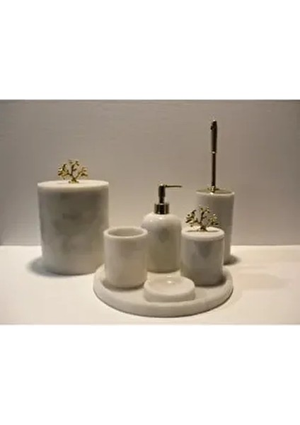 7li Doğal Mermer Banyo Seti