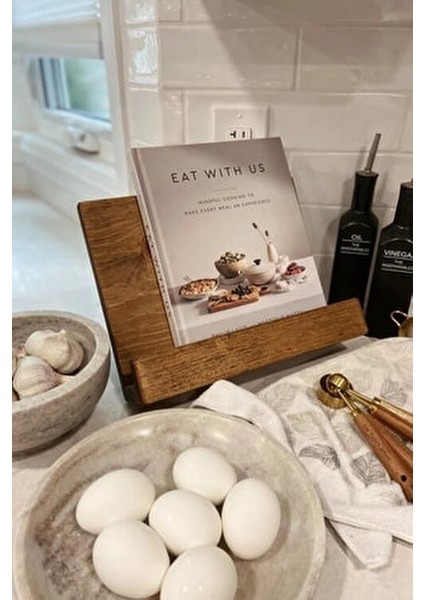 Ahşap Yemek Kitabı Standı, Yemek Kitabı Tutacağı, Kitap Standı