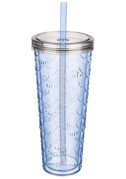 Commodious Işıltılı Şeffaf Pipetli Bardak 750 Ml.