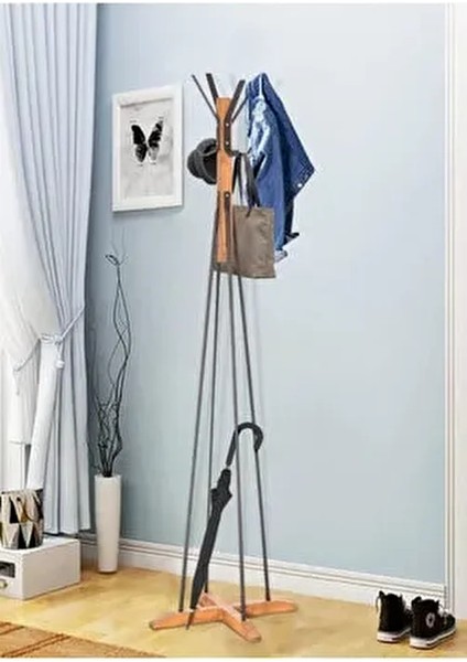 Elbise Askısı Metal Yapı Modern Tasarım 160 cm Ayaklı