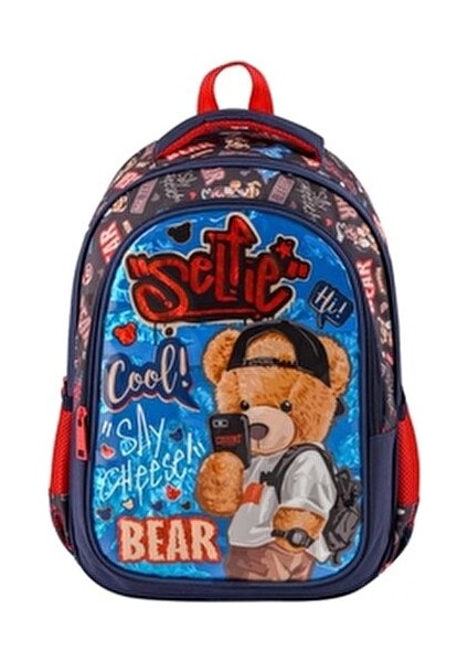 Cool Bear İlkokul Çantası Tekstil Malzemeden Üretilmiş 3809 Modeli Erkek ve Kızlar İçin