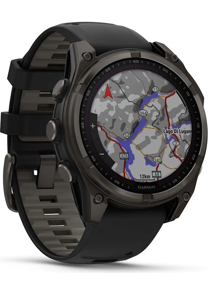 Garmin Fenix 8 - 47 mm Solar Sapphire Karbon Gri Dlc Titanyum Siyah/gri Silikon Kayışlı modelleri